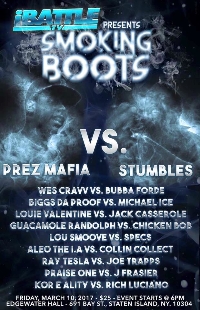iBattle Presents: SMOKING BOOTS (Battle Rap Event) Logo