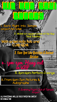 HIP HOP SOUL SUNDAY WITH HOLLY ROB Presented to you by CURB GEAR Logo