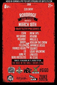 IBATTLE PRESENTS ROADRAGE SXSW - DAY 2 SUNDAY MARCH 18, 2018 Logo